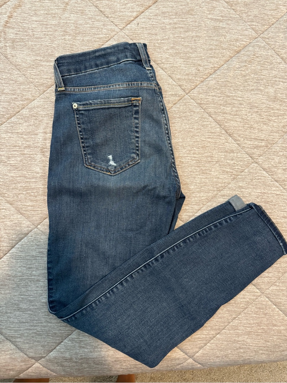 7 For All Mankind Women's Dark Blue Skinny Jeans